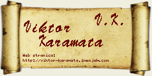 Viktor Karamata vizit kartica